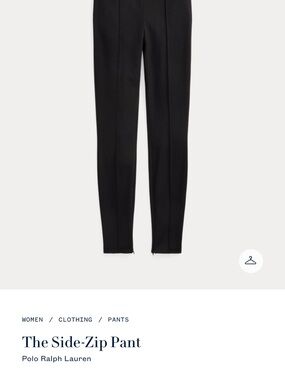 NWT - Polo by Ralph Lauren Women's Side-Zip Skinny Pants - Black